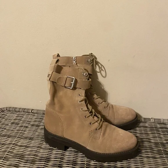 Sam Edelman  junip tan suede lug sole combat boots - Picture 2 of 8
